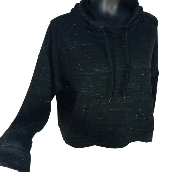 American Eagle Hooded Sweatshirt Women's L Oversized Dolman 3/4 Sleeve Heathered - Picture 4 of 11